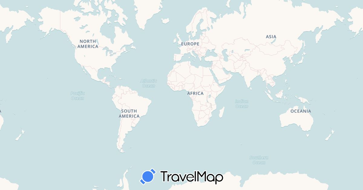 TravelMap itinerary: driving, bus, plane, train, hiking, boat, motorbike in Australia, Germany, France, United Kingdom, Indonesia, Sri Lanka, Malaysia, Philippines, Portugal, Slovenia, Taiwan, Vietnam (Asia, Europe, Oceania)